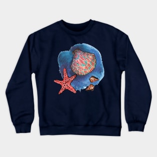 Seashells and starfish Crewneck Sweatshirt